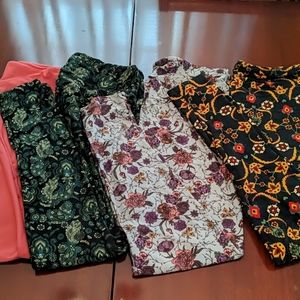 Lot of 4 LulaRoe Leggings